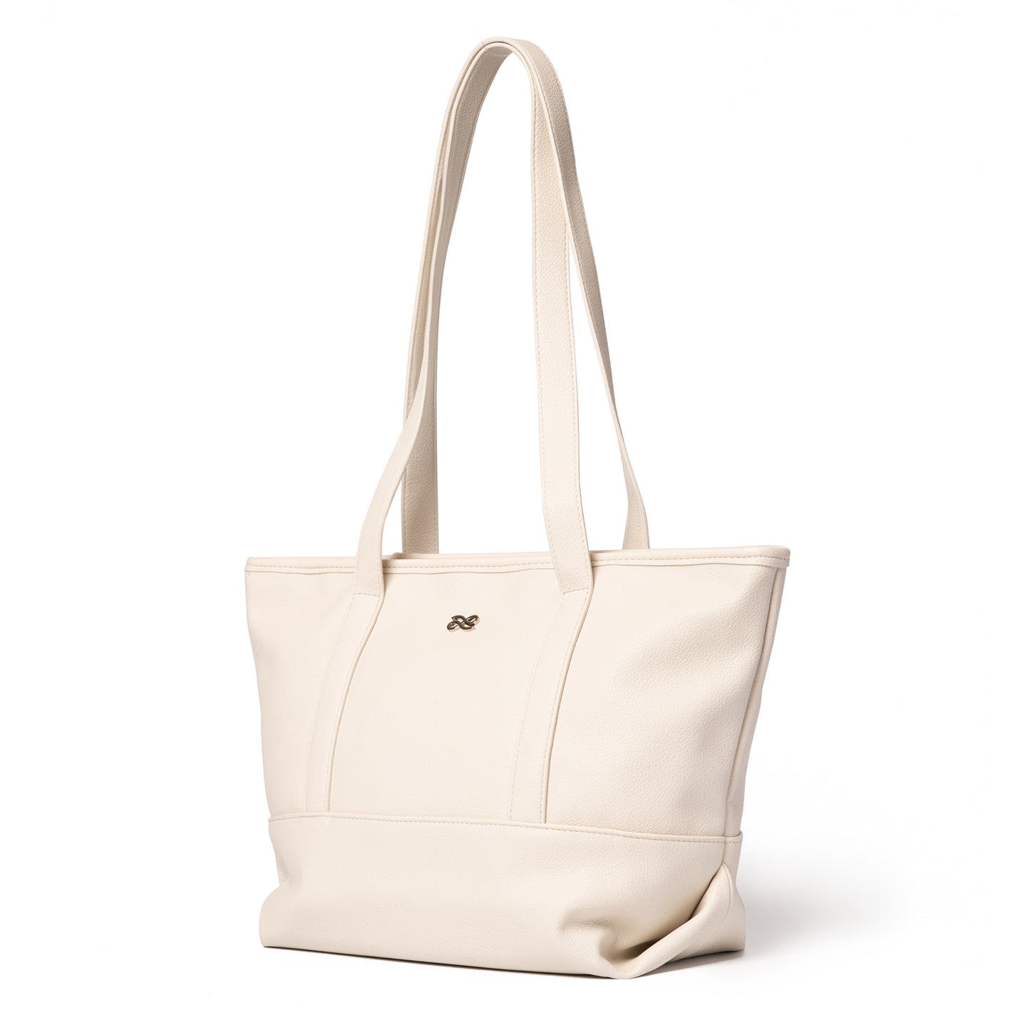 Noir Tote PU in Craie