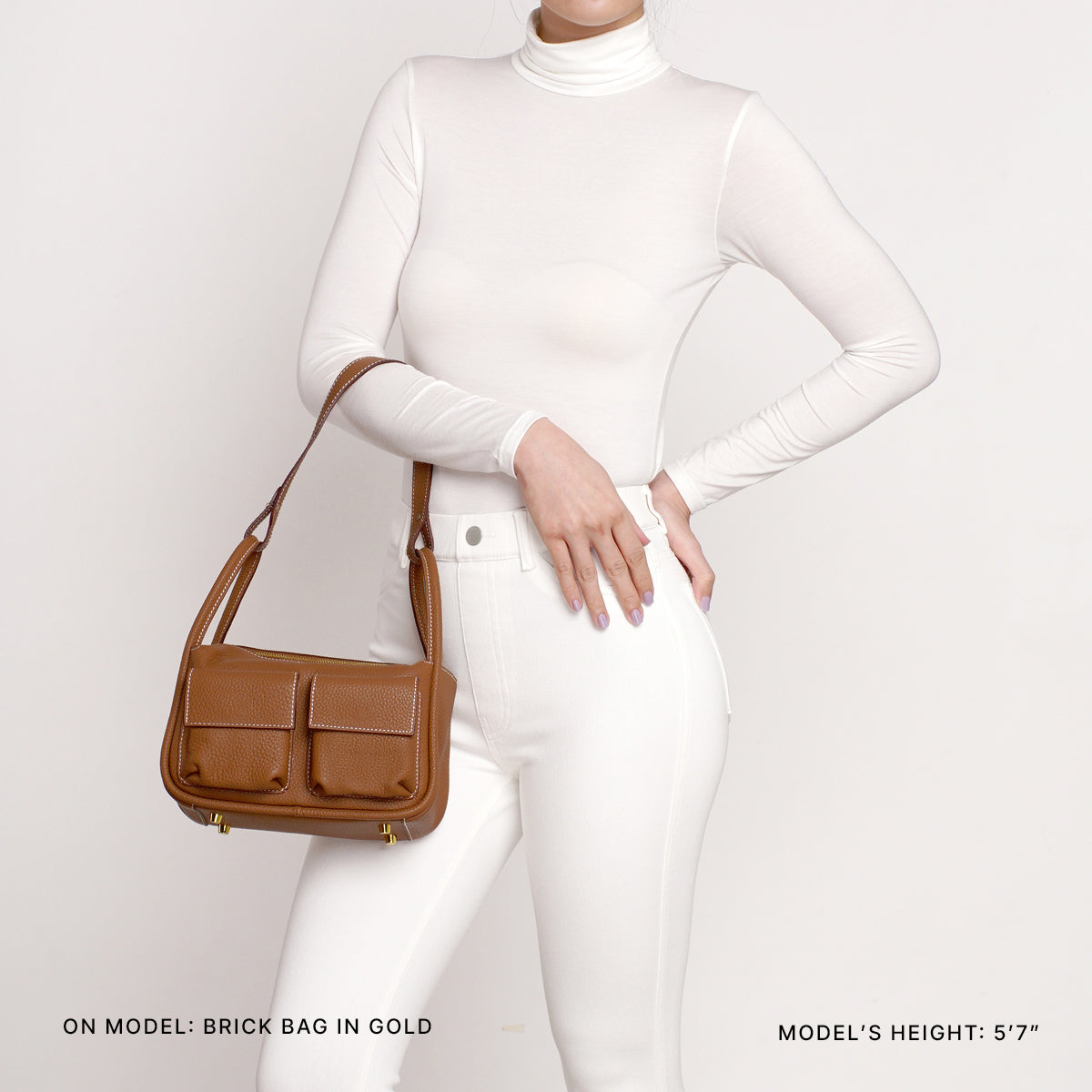 Brick Bag in Gold