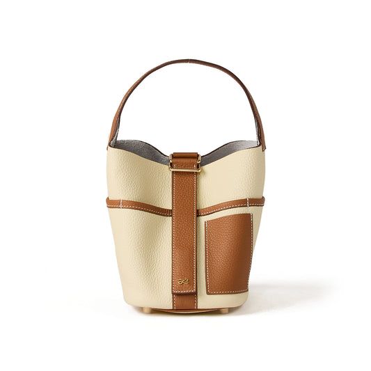 Flower Bucket in Craie-Gold