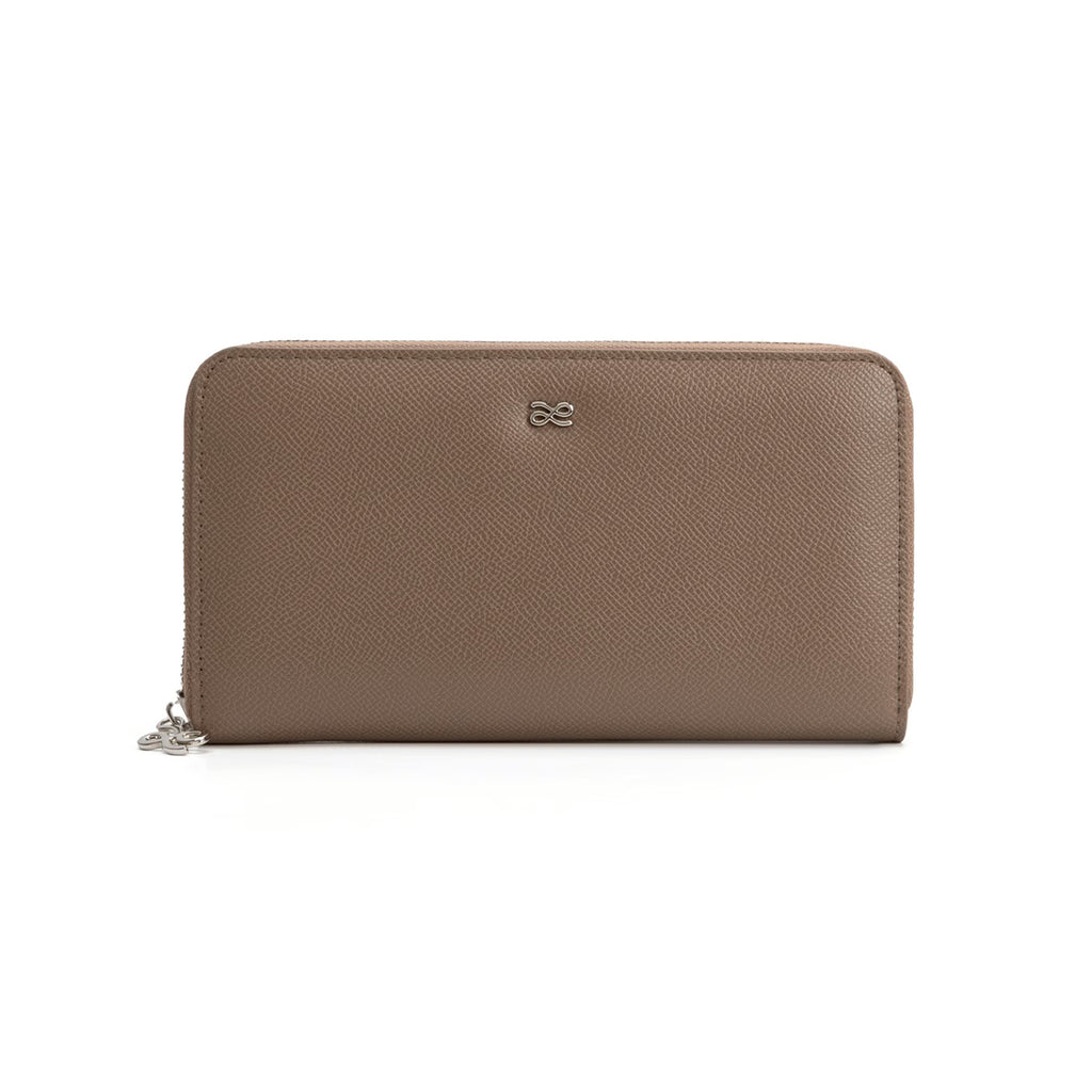 Long Zippy Wallet in Taupe