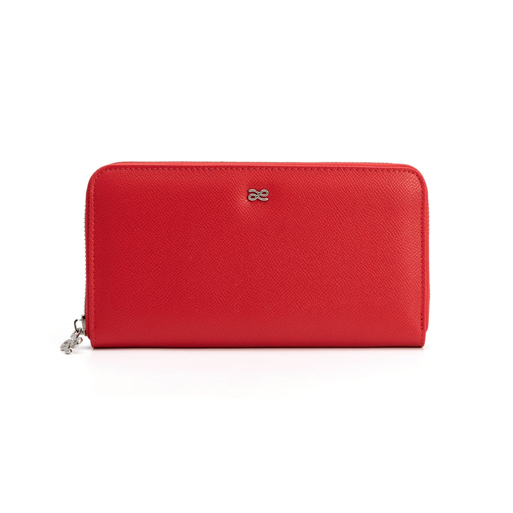 Long Zippy Wallet in Red