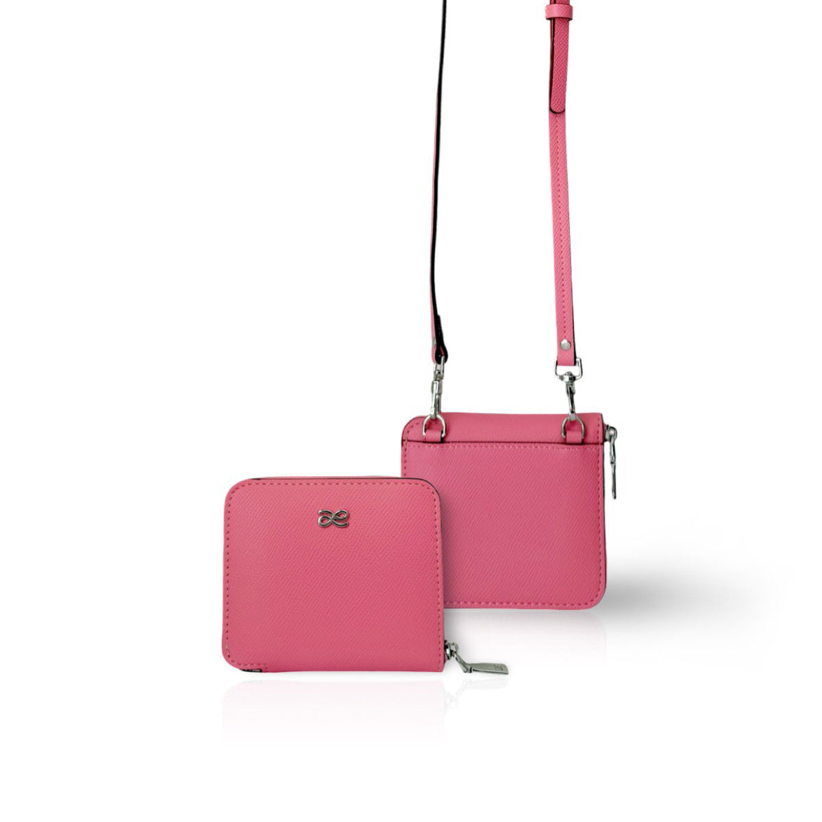 Short Wallet in Barbie Pink