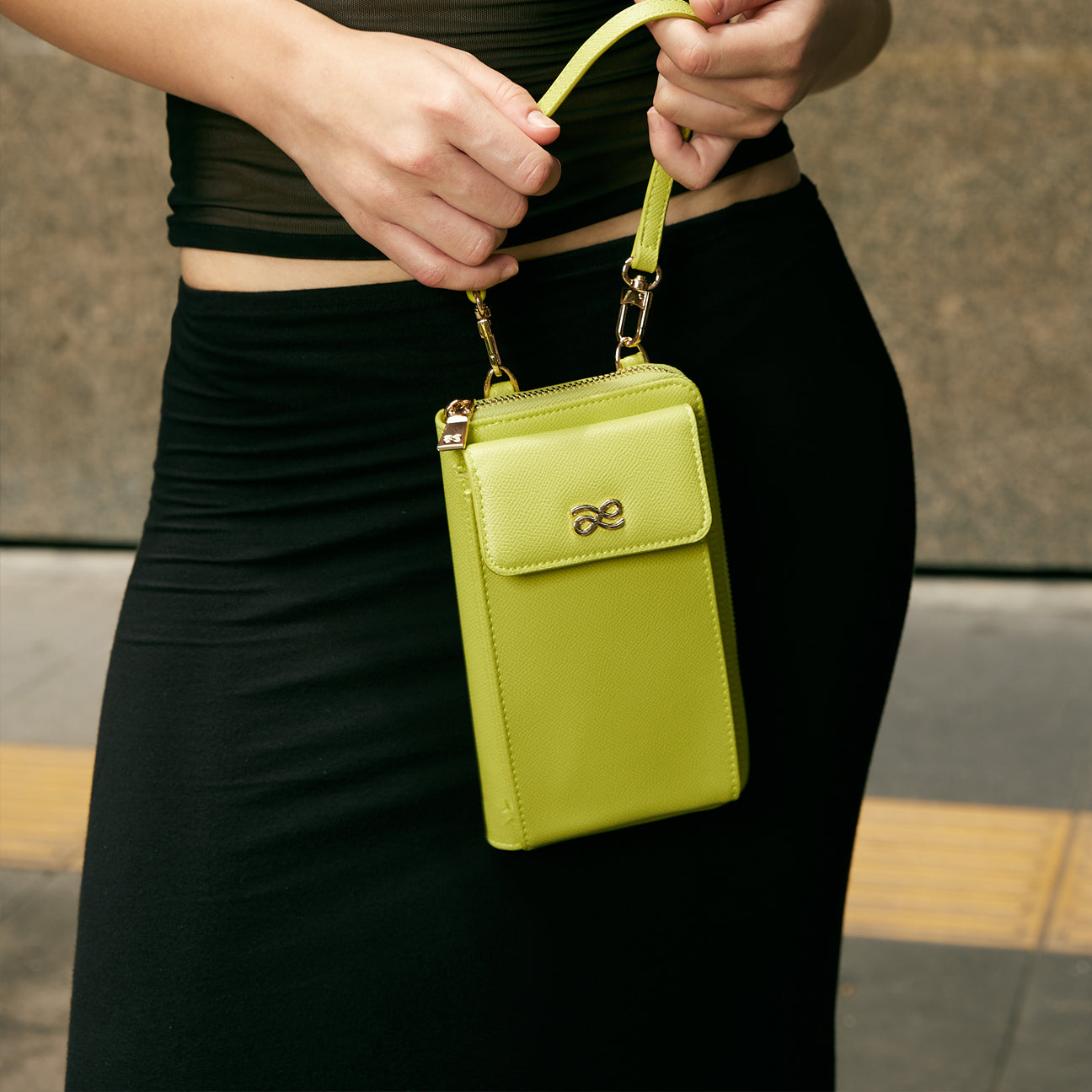 Phone Wallet PU in Lime